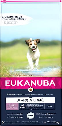 Eukanuba Hondenvoer Puppy S/M Grain Free Oceanfish 12 kg