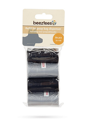 Beeztees navulling poepzakhouder <br>4 x 20 st