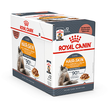 Royal Canin Kattenvoer Hair & Skin in Gravy 12 x 85 gr