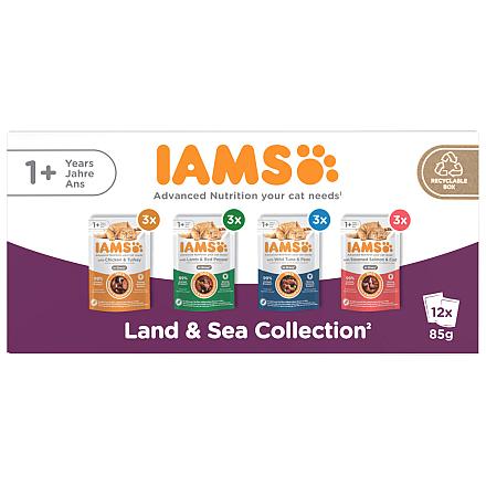 IAMS Delights Land & Sea Collection in Gravy 12 x 85 gr