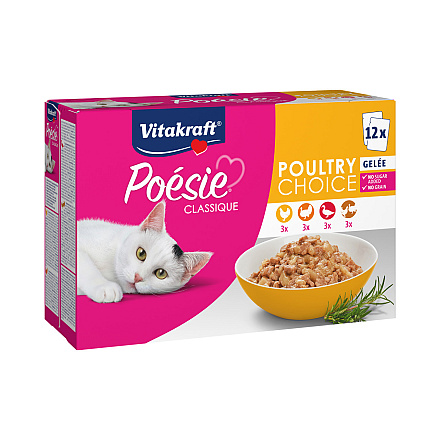 Vitakraft kattenvoer Poésie Classique Gelei 12 x 85 gr