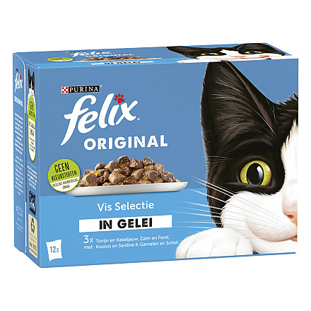 Felix Original Vis Selectie in gelei <br>12 x 85 gr