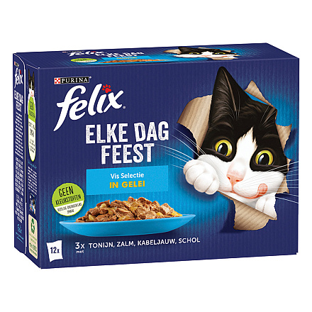 Felix Elke Dag Feest Vis Selectie in gelei <br>12 x 85 gr